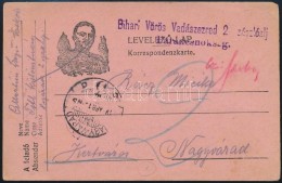 1919 Tábori Posta LevelezÅ‘lap 'Bihari Vörös Vadászezred 2. Zászlóalj... - Other & Unclassified