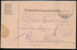 1917 Tábori Posta LevelezÅ‘lap '53. HONVÉD GYALOG HADOSZTÁLY ... KIKÉPZÅ CSOPORT' +... - Other & Unclassified