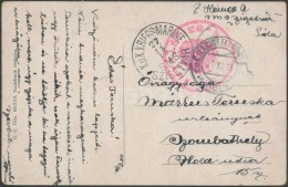 1915 Képeslap Haditengerészeti Postával 'K.u.K. KRIEGSMARINE POLA' + 'S.M.S. SZIGETVÁR' - Other & Unclassified