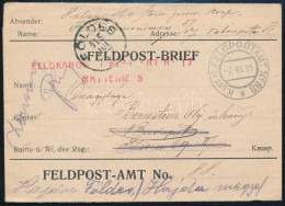 1915 Tábori Posta Levél 'FELDKANONEN REGIMENT No.17. BATTERIE 5.' - Other & Unclassified