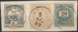 1900 2kr + 20kr + 1f Vegyes Bérmentesítés Kivágáson - Altri & Non Classificati