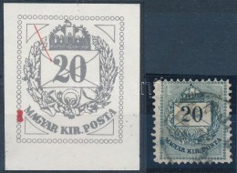 O 1881 Színesszámú 20kr Gyöngyjavítás és Karc (ex Lovász) - Sonstige & Ohne Zuordnung