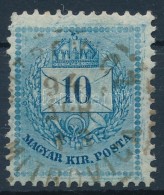 O 1881 10kr ErÅ‘sen Festékfoltos, Lemezkarcos Teljesen Kékes SzínÅ± Bélyeg 'MITROVICZ... - Other & Unclassified