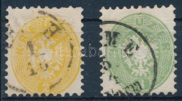 O 1864 2kr + 3kr Vízjeles Bélyegek - Other & Unclassified