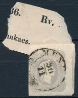 1861 Szürke Hírlapbélyeg Címszalag Darabon 'MUNKÁCS)' Certificate: Steiner - Autres & Non Classés