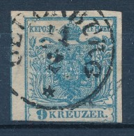 O 1850 9kr HP I. Alul Bevágva ,,OEDENBURG' - Other & Unclassified