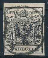 O 1850 2kr MP III.b Mélyfekete Finom Nyomat ,,N(AG)Y-KANISA' Certificate: Steiner - Altri & Non Classificati
