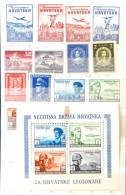 ** O Horvátország 1941-2005 300 Db Bélyeg Sorokkal, 14 Db Blokk/kisív, FDC 10 Lapos... - Other & Unclassified