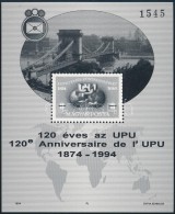 ** 1994 UPU 4 Db Feketenyomat Emlékív - Other & Unclassified