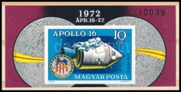 ** 1972 Apollo-16 Vágott Blokk (4.000) - Sonstige & Ohne Zuordnung