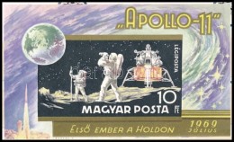 ** 1969 Apollo 11 - ElsÅ‘ Ember A Holdon Vágott Blokk (6.000) - Sonstige & Ohne Zuordnung