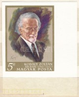 ** 1968 Kodály Zoltán (I.) ívsarki Vágott Bélyeg - Sonstige & Ohne Zuordnung