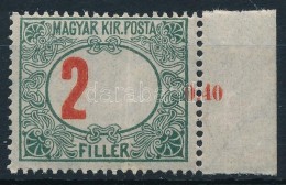 ** 1915 Pirosszámú Zöldportó 2f Balra Tolódott értékszámmal,... - Other & Unclassified