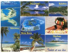 (842) Tahiti  - Bora Bora (with Bora Bora Stamp At Back Of Card) - Vanuatu