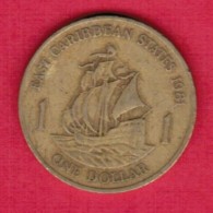 EAST CARIBBEAN STATES   $1.00 DOLLAR 1981 (KM # 15) - Caraïbes Orientales (Etats Des)