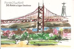 Delcampe - Portugal ** & Inteiro, 50 Aniversario Da Ponte 25 De Abril, Lisboa 2017 (3422) - Puentes