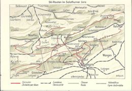 Ski-Routen Im Solothurner Jura          Ca. 1940 - Otros & Sin Clasificación