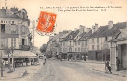 95-PONTOISE- LA GRANDE RUE DE SAINT-OUEN, L'AUMÔNE , VUE PRISE DU PONT DE PONTOISE - Pontoise