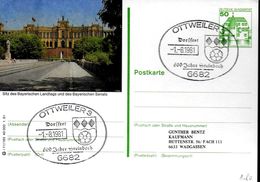 Delcampe - ALLEMAGNE  Carte PAP Ottweiler 1981 Armoirie Senat - Monuments