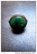 Grosse Bague Indienne Argent Malachite / Big Round Indian Ring Silver Malachite - Ethnics