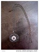 Collier Début XXème Argent Nacre / French Silver Necklace Beginning Of The XXth Century With A Meaning - Necklaces/Chains