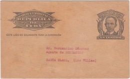 1904-EP-100 CUBA 1904 POSTAL STATIONERY JOSE MARTI. IMPRESO REVISTA LITERARIA SENSACION 1946. - Briefe U. Dokumente
