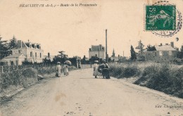 CPA 49 BEAULIEU SUR LAYON Route De La Promenade Animée Edition Chauvigné Datée 1912 - Thouarce