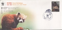 India  2014  WWF  Red Panda   Special Cover  AS PER SCAN   #  96245    Inde Indien - Lettres & Documents