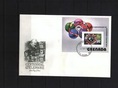 Grenada 1976 Raumfahrt / Space -  Telephone Centenary Block FDC - Zuid-Amerika