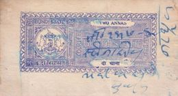 INDIA BUNDI PRINCELY STATE 2-ANNAS COURT FEE STAMP 1940-48 GOOD/USED - Bundi