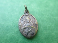 Petite Médaille Religieuse/ Coeur De Jésus / Vierge à L'Enfant/Fin  XIXème Siècle     CAN287 - Religion &  Esoterik