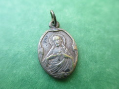 Petite Médaille Religieuse/ Coeur De Jésus / Vierge à L'Enfant/Fin  XIXème Siècle     CAN287 - Religion & Esotérisme