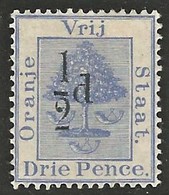 Orange Free State 1896. ½d On 3d Ultramarine (type G). SACC 44*, SG 75*. - Stato Libero Dell'Orange (1868-1909)