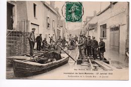 INONDATIONS De SAINT MAMMES (77) - 27 JANVIER 1910 - EMBARCADERE DE LA GRANDE CRUE 28 JANVIER - Saint Mammes