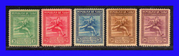 1930 - Cuba - Sc. 299/303 - MNH - II Juegos Deportivos Centroamericanos - Ver Scan Reverso - CU- 032 - Unused Stamps