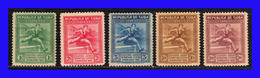 1930 - Cuba Sc. 299/303 - II Juegos Deportivos Centroamericanos - Ver Scan Reverso - CU- 033 - Neufs