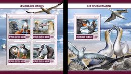 Niger 2017, Animals, Seabirds, 4val In BF +BF - Albatros