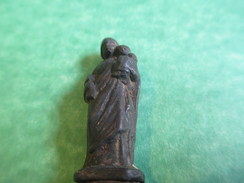 Petite Statuette Religieuse De Protection/Apôtre Tenant Jésus Enfant Dans Ses Bras  / 4 Cm /Fin  XIXème Siècle   CAN372 - Religion & Esotérisme