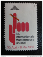 1969 Messe Bruxellesgerman Text Vignette Poster Stamp Label Belgium - Erinnophilia [E]