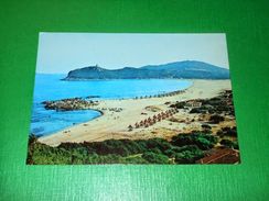 Cartolina Villasimius - Scogliera E Spiaggia De Portu Giuncu 1982 - Cagliari