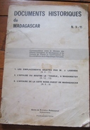 Madagascar  Documents Historiques De Madagascar N°9 11 Fianarantsoa 1969 - Histoire