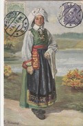 Suède Carte Postale Pour L'Allemagne 1921 - 1920-1936 Franqueo I