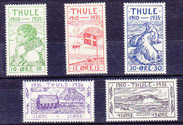 Greenland  Afa 1-5 Thule Sæt Complete Thule Set MH* - Thulé