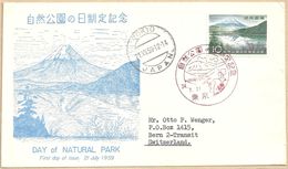 FDC  "Day Of National Park - Fujiyama"           1959 - Cartas & Documentos