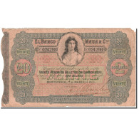 Billet, Uruguay, 20 Pesos = 2 Doblones, 1871, 1871-03-01, KM:S292, TB - Uruguay