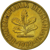 Monnaie, République Fédérale Allemande, 5 Pfennig, 1969, Munich, TTB, Brass - 5 Pfennig