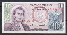 534-Colombie Billet De 10 Pesos Oro 1980 - 081 - Colombie