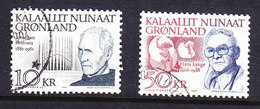 Greenland Grønland 1991 Afa 222-23 10 & 50 Kr Kunstnere Pænt Stemplet Nice Cancel ! - Used Stamps