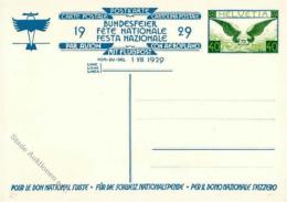 CH-Bundesfeierkarten, 1929, SBK 61, 40 Rp Flugpost, Wehrmann Mit Familie * I-II - Sonstige & Ohne Zuordnung