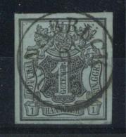 Hannover, Mi.Nr.1, 1850, 1 Ggr. Auf Blau, Vollrandig, K1 OSNABRÜCK 9/5", Rs. Papierreste I-II" - Sonstige & Ohne Zuordnung